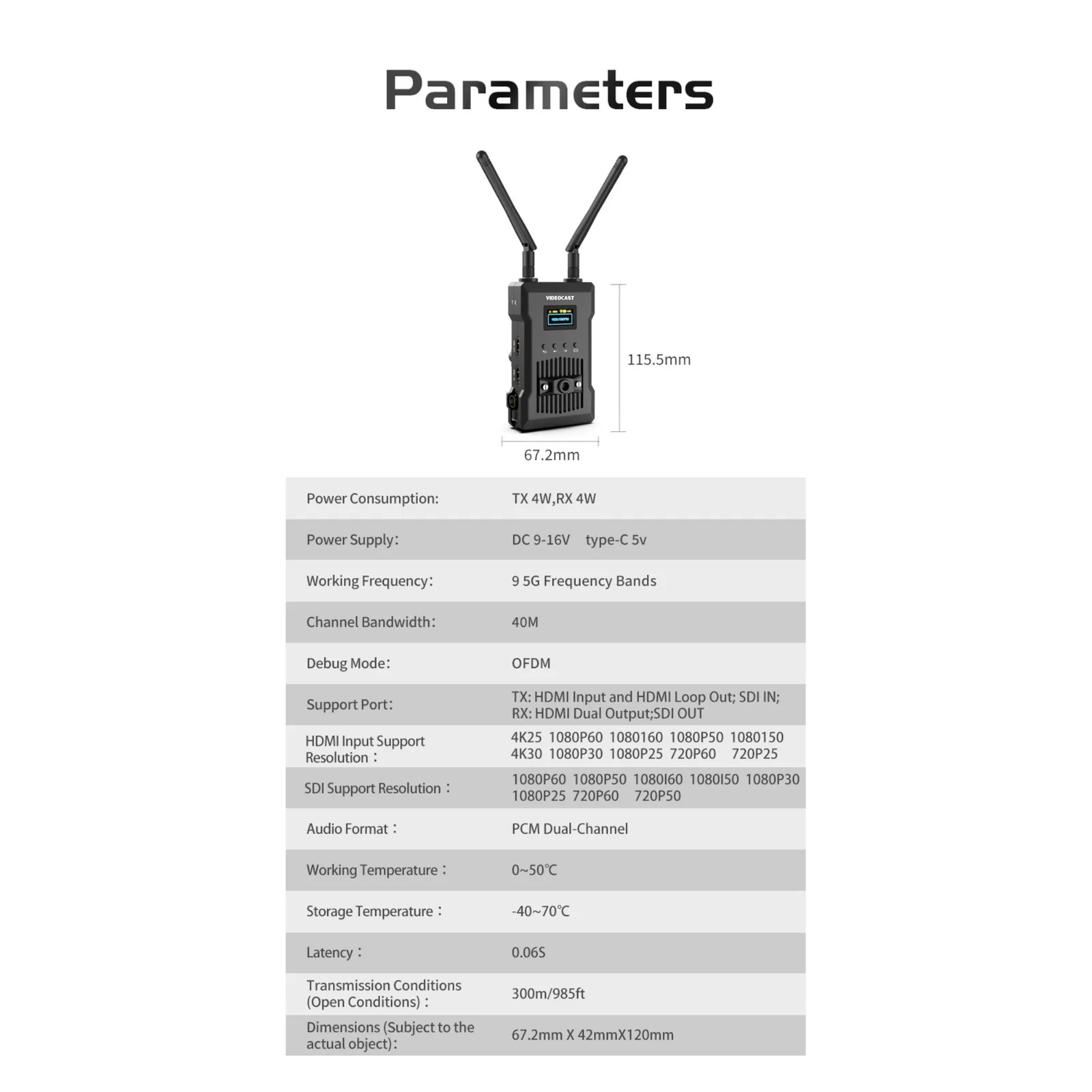 Videocast VC-TX400 Pro Wireless HDMI and SDI — thumbnail 14