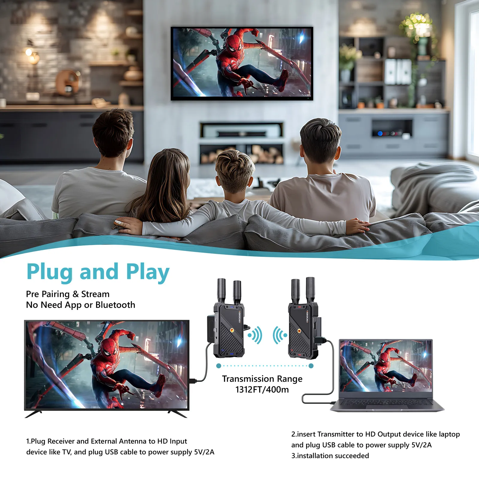 Videocast VC-TX821 Wireless HDMI — thumbnail 5